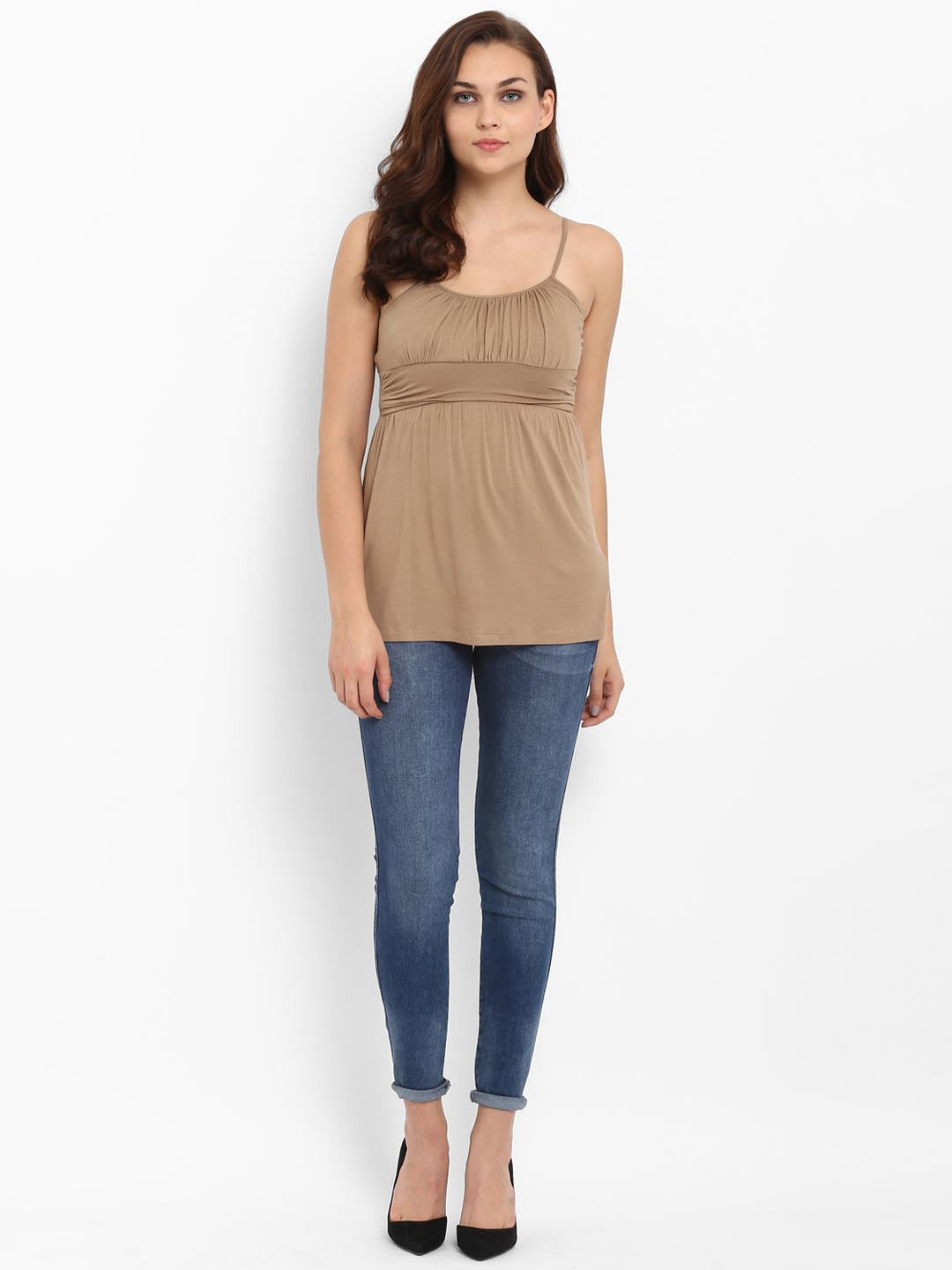 Brown Empire Waist Camisole